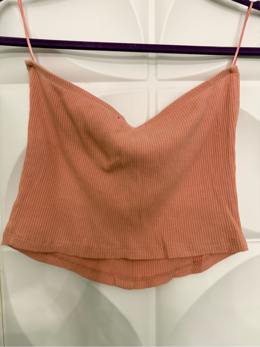 Ambiance Ribbed Button-Front Tube Top - Picture 4 of 4